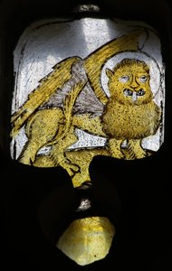 Window depicting an Evangelical symbol: the lion of St Mark by English School
