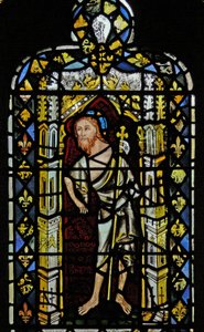 Window depicting the Resurrected Christ by English School