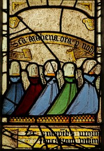 Window 3 depicting a group of female donors