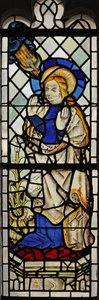 Window depicting the Virgin Mary at the Annunciation by English School