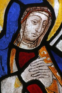 Window depicting the Virgin Mary by English School