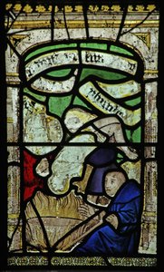 Window 6 depicting St George is thrown into molten lead