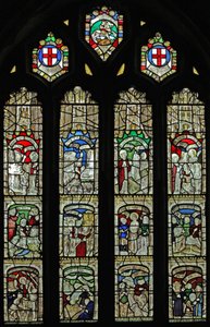 Window 6 depicting the St. George window by English School