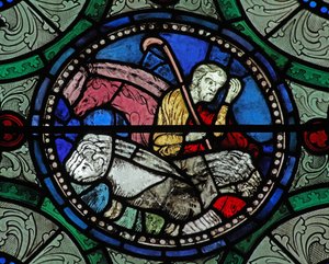 Window 16 depicting a pastoral scene