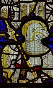 Window depicting St George by English School