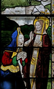 Window s3 depicting a Resurrection scene: Noli Me Tangere by English School
