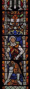 Window s4 depicting Gilbert II de Clare by English School