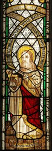 Window depicting the Evangelist: St Luke by English School