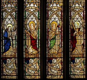 Window depicting the Evangelists - Four by English School