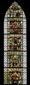 Window w24 depicting the Te Deum - We Praise thee O God by English School