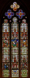 Window w27 depicting New Testament scenes by English School
