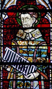 Window depicting St Lawrence