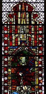 Window w32 depicting St Lawrence by English School