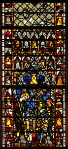 Window w41 depicting bell-making by English School