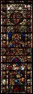 Window w42 depicting a scene from the life of St Catherine: the philosophers are put to death by English School