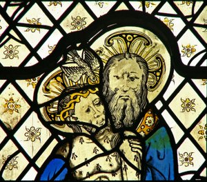 Window w45 depicting the Trinity by English School