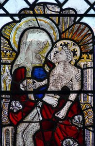 Window w4 depicting the Pieta by English School