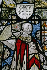 Window w6 depicting a donor - Elizabeth Fitzwauter by English School