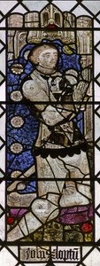 Window w6 depicting a donor - John Clopton by English School