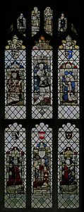Window w6 depicting the third window from the east end of the north aisle by English School