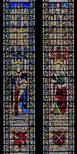Window depicting St Peter and St Paul by English School