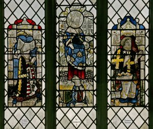 Window depicting St Edmund by English School