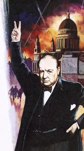Winston Churchill during the Blitz