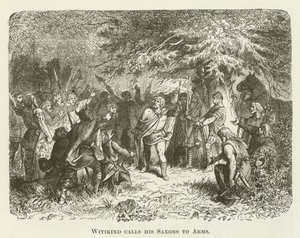 Widukind Calls His Saxons to Arms by English School