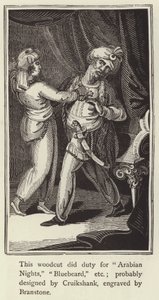 Woodcut for Arabian Nights, Bluebeard, etc by English School