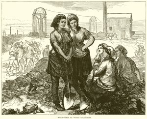 Work-Girls at Wigan Collieries by English School