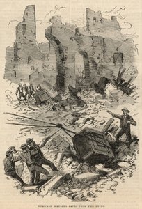 Workmen Hauling Safes from the Ruins