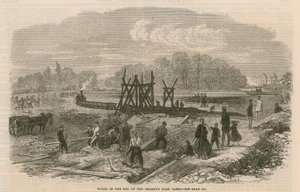 Works in the Bed of the Regents Park Lake, London by English School