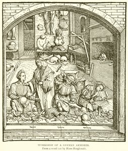 Workshop of a German Armorer by English School