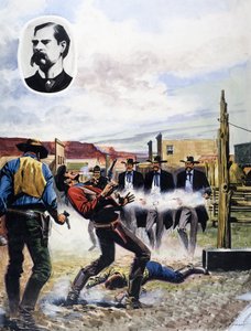 Wyatt Earp and the Battle of the OK Corral by English School
