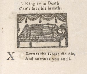 Xerxes the Great, illustration for the letter X, from a 