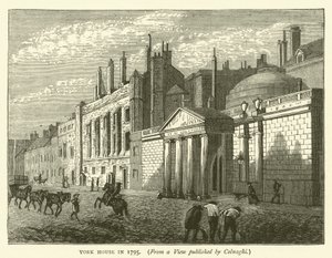 York House in 1795, from a view published by Colnaghi by English School