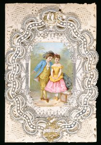 Your Love My Happiness, Valentine card, c.1870