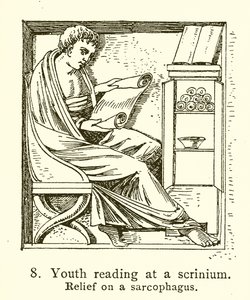 Youth Reading at a Scrinium by English School