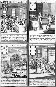 Playing cards by English School English School