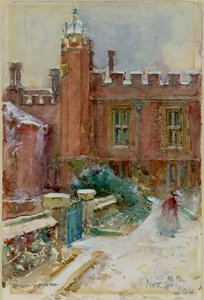 A Figure in the Snow at Hampton Court Palace, 24 November 1904