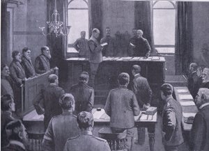 A Trial for Treason at Bloemfontein, from After Pretoria: The Guerilla War by Enoch Ward