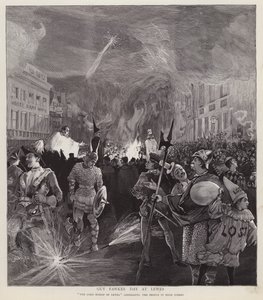 Guy Fawkes Day procession in Lewes, Sussex, 5 November 1892 by Enoch Ward