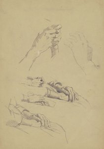 Six Studies of Hands, c.1870-90