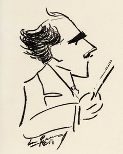 Arturo Toscanini (1867-1957) Italian Conductor in a Caricature by Enrico Caruso