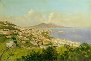 View of the Bay of Naples by Enrico Pistilli