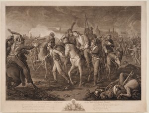 Death of General Aleksey Melissino on 26 August 1813 by Ephraim Gottlieb Krüger
