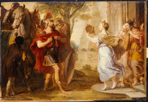 Jepthah greeted by his Daughter