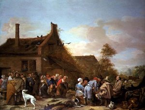Peasants Merrymaking Outside an Inn by Erasmus de Bie