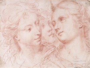 Three Studies of Female Heads by Ercole Procaccini