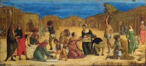 The Israelites Gathering Manna by Ercole de Roberti